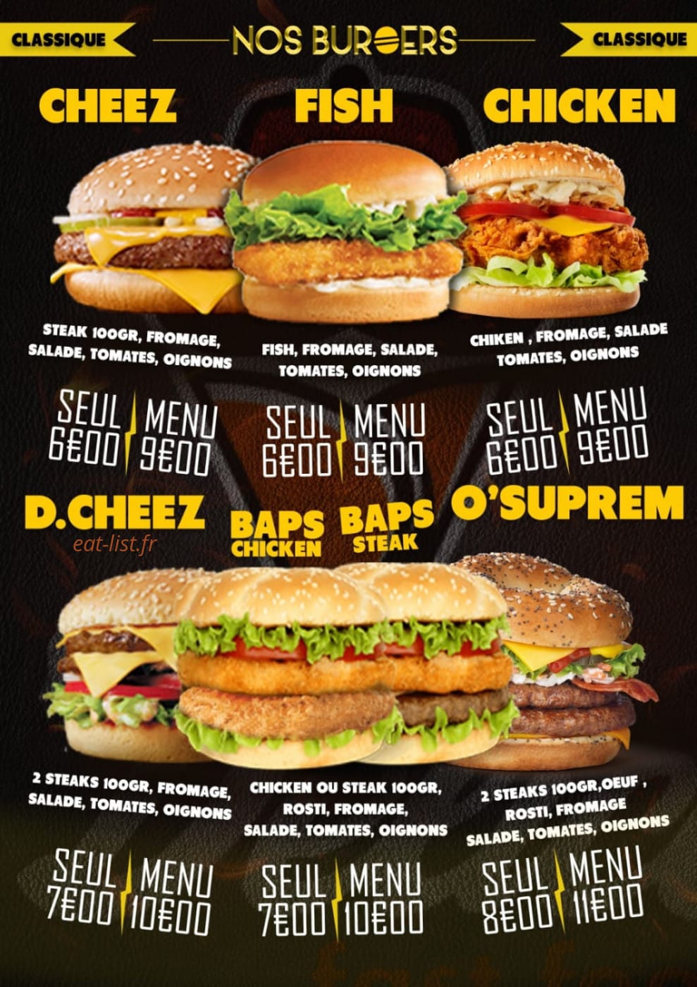O'Délice Fast-Food — carte page 6