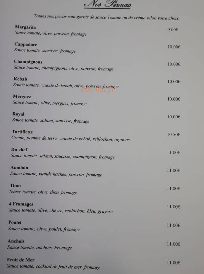 Royal Kebab — carte page 1