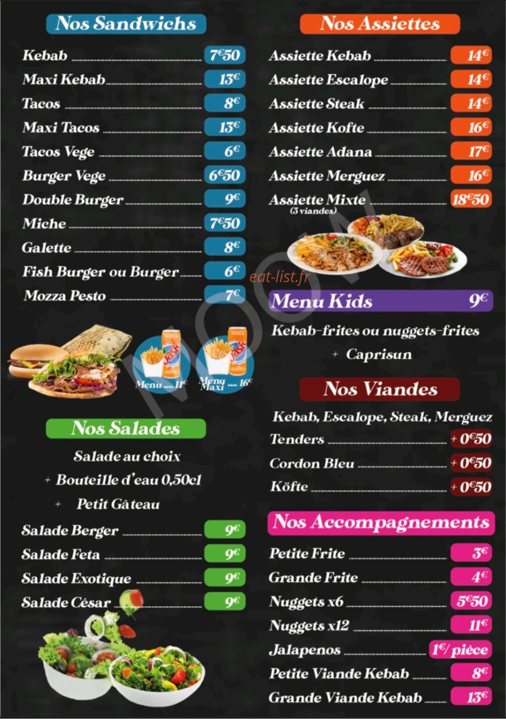 Egirdir kebab — carte page 2
