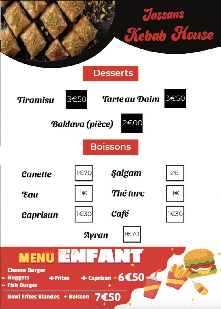 Jassans kebab house — carte page 3