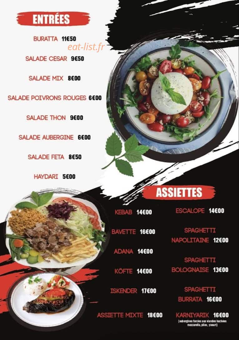 Jassans kebab house — carte page 1