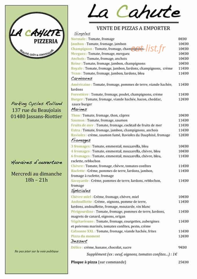 La cahute — carte page 1
