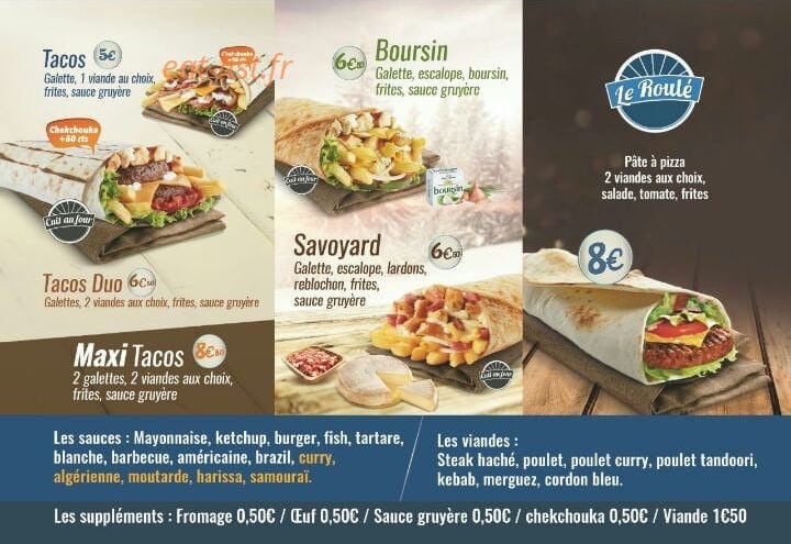 Mister food — carte page 2
