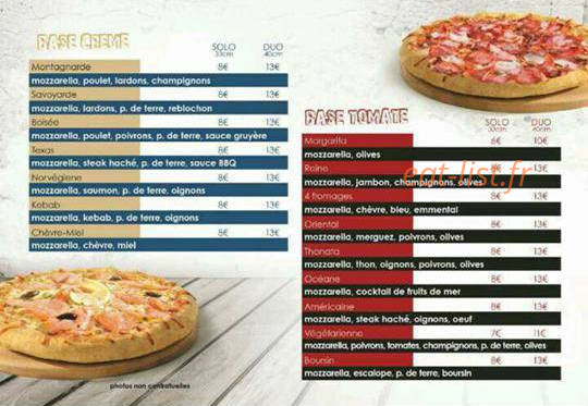 Mister food — carte page 1
