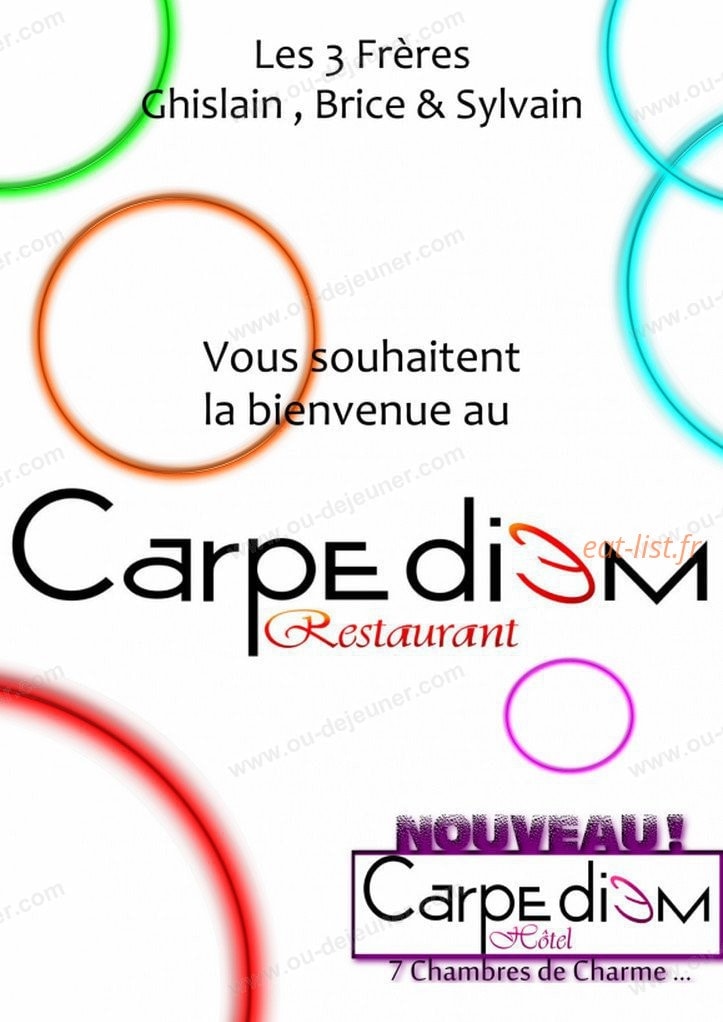 Carpe diem Restaurant — carte page 1