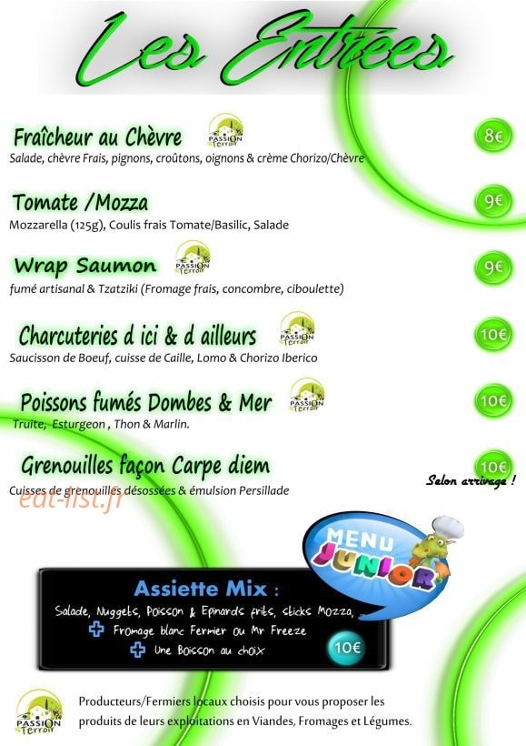 Carpe diem Restaurant — carte page 2