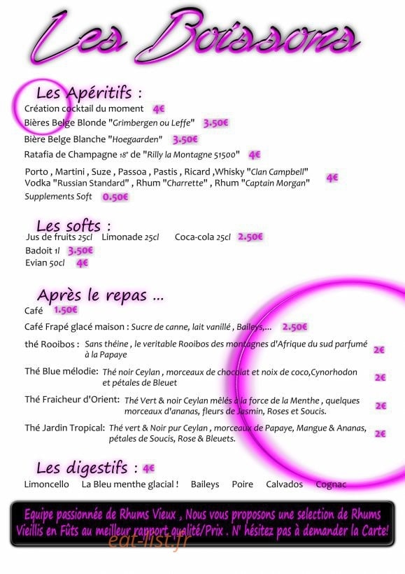 Carpe diem Restaurant — carte page 6