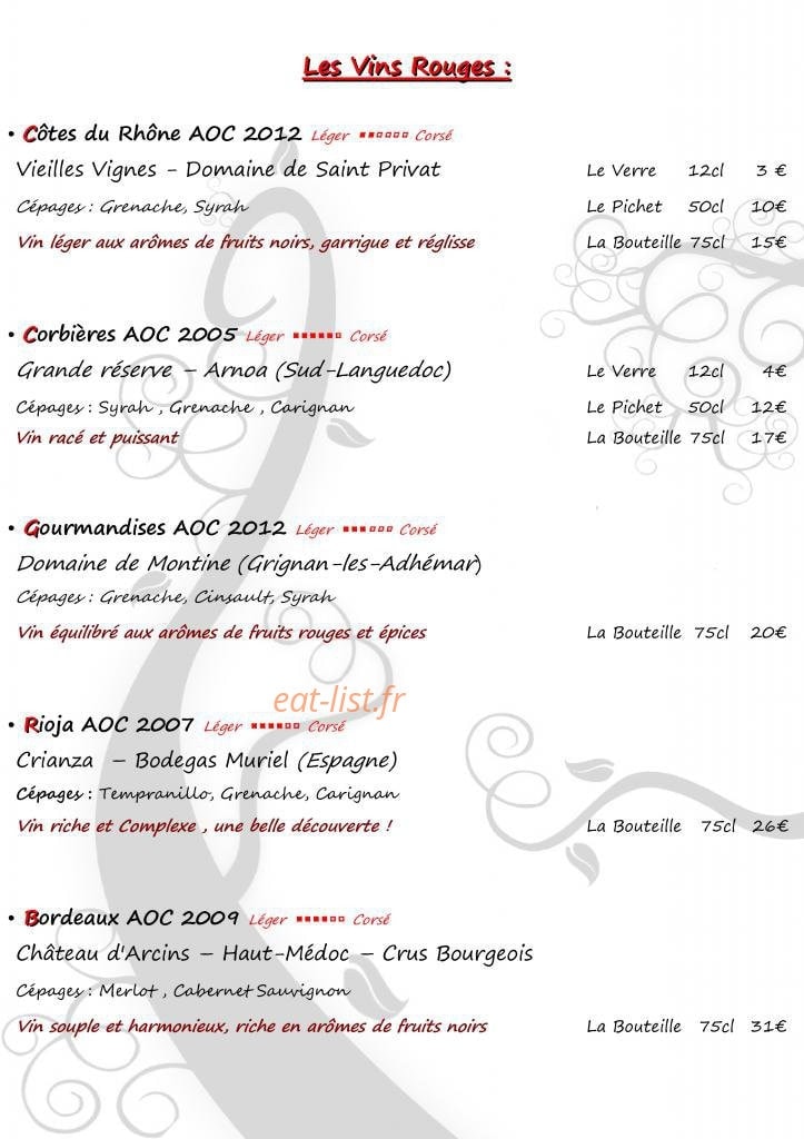 Carpe diem Restaurant — carte page 7