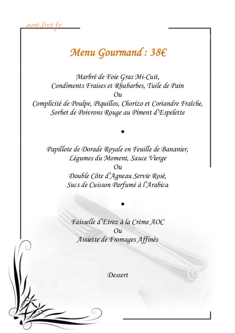 La Tourmaline — carte page 3