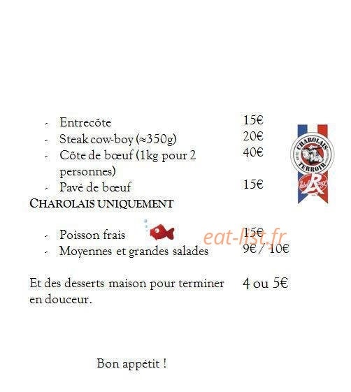 Le P'tit Resto — carte page 1