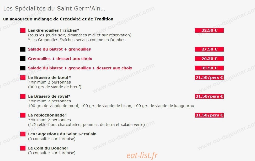 Le Saint Germ'Ain — carte page 2