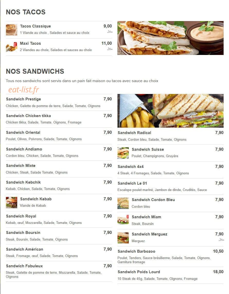 Miam La Barca — carte page 3