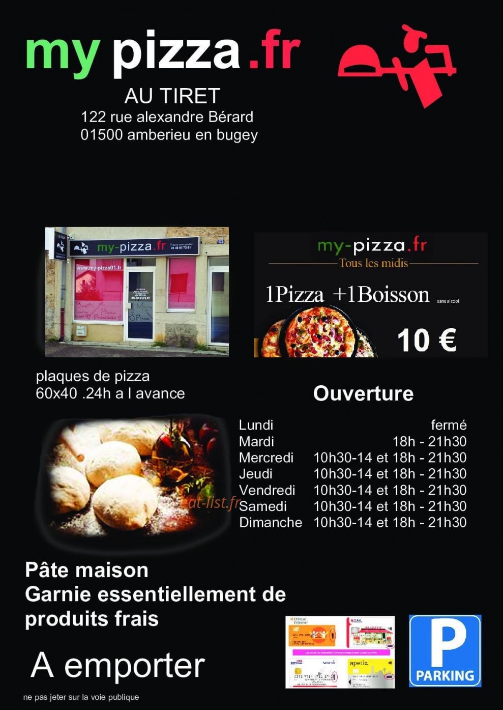 My pizza.fr — carte page 1