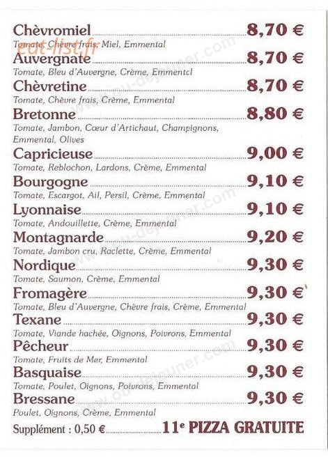 Pizz'Ambarroise — carte page 2