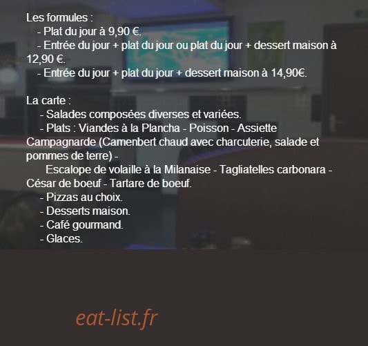 Spirit Bar Pub — carte page 1