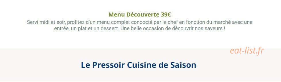 Restaurant le pressoir — carte page 6
