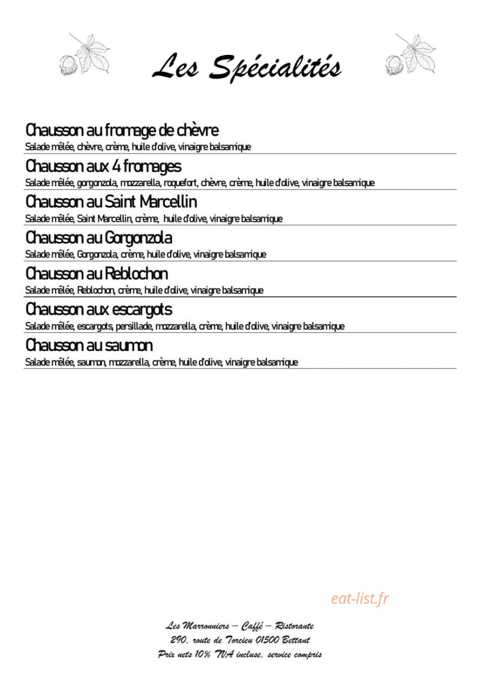 Les Marronniers — carte page 3