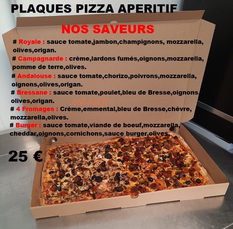 SOS Pizzas — carte page 1