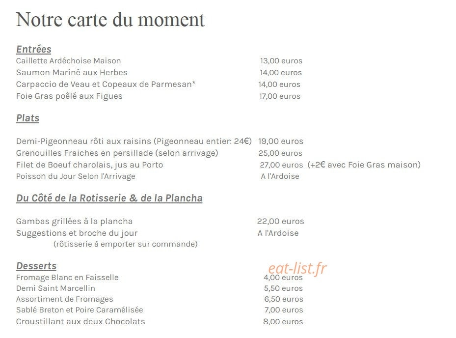Maison Germains — carte page 2