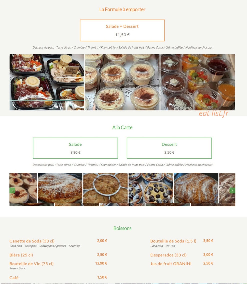 Saveurs Gourmandes — carte page 2