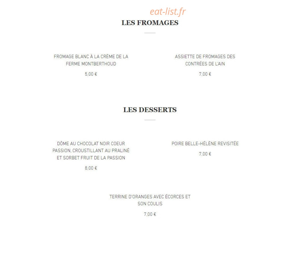 Le Jardin des Saveurs — carte page 2