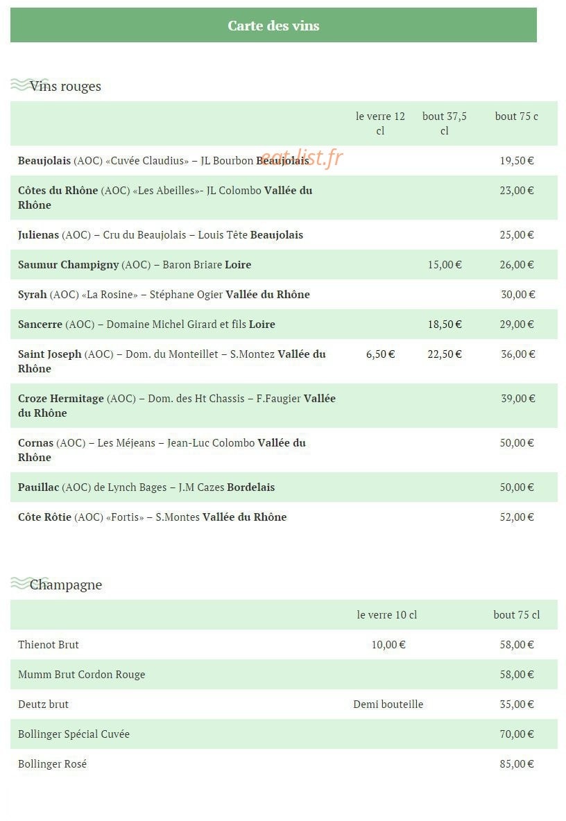 Belles Rives — carte page 6