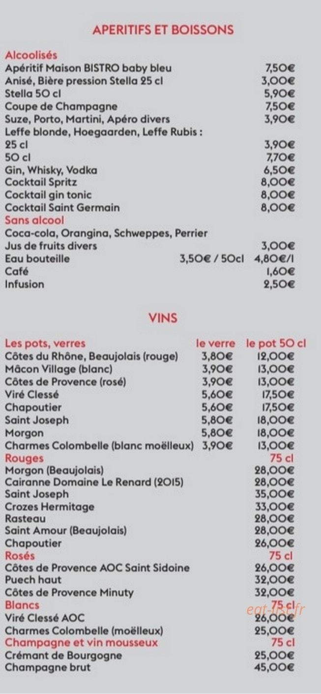 Bistro Saône — carte page 4