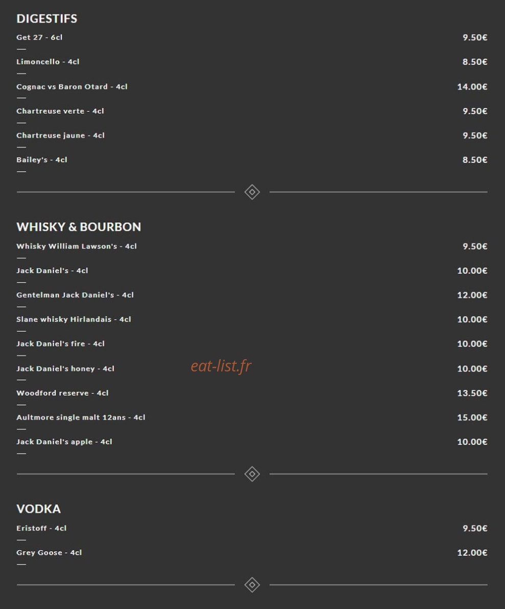 Brasserie des arts — carte page 5