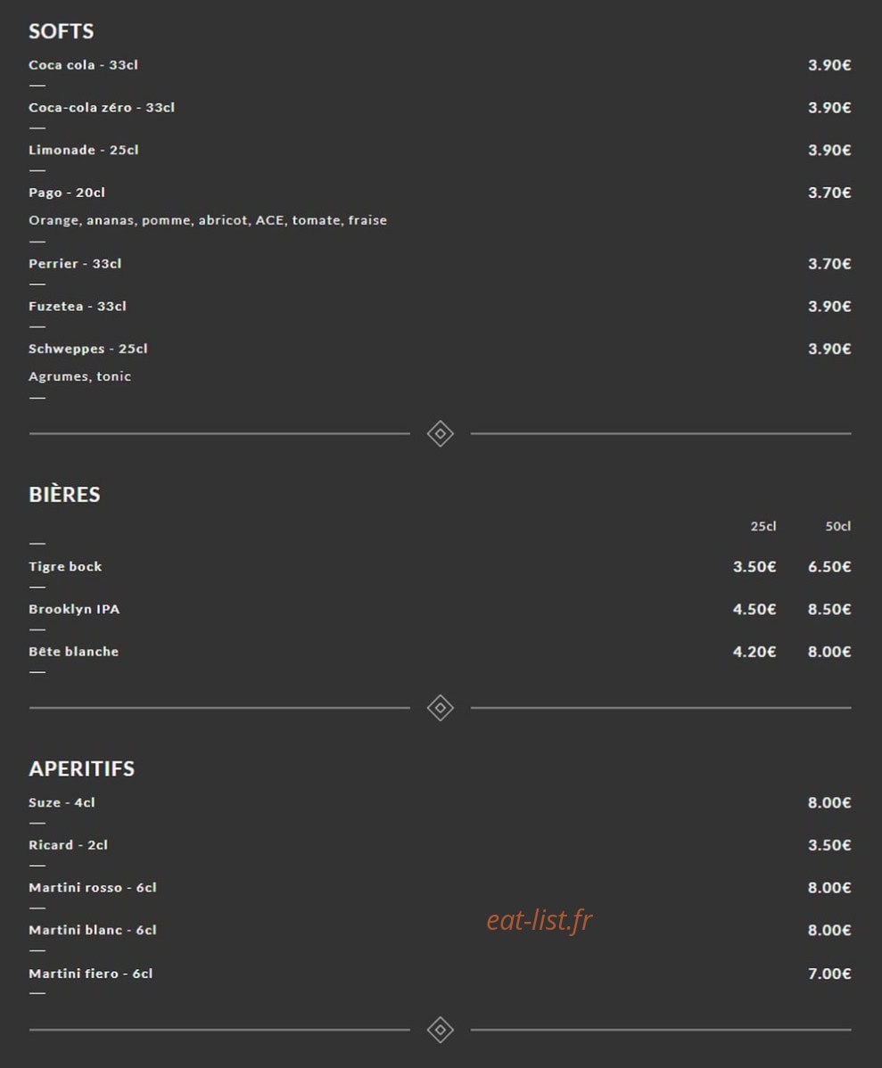 Brasserie des arts — carte page 4