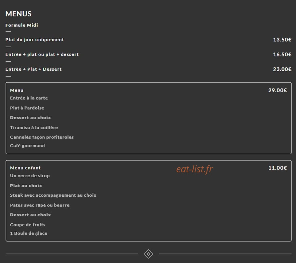 Brasserie des arts — carte page 3