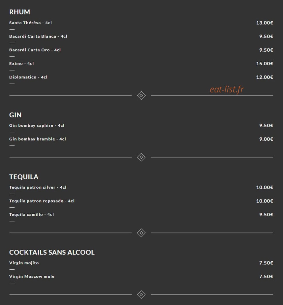 Brasserie des arts — carte page 6