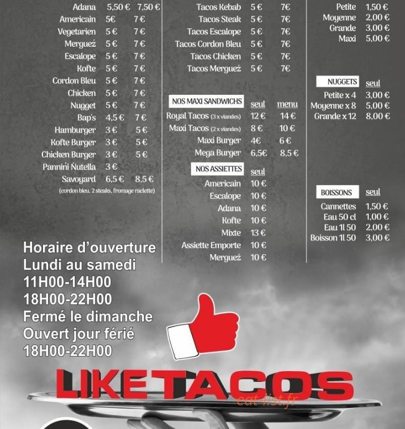 Like tacos — carte page 3