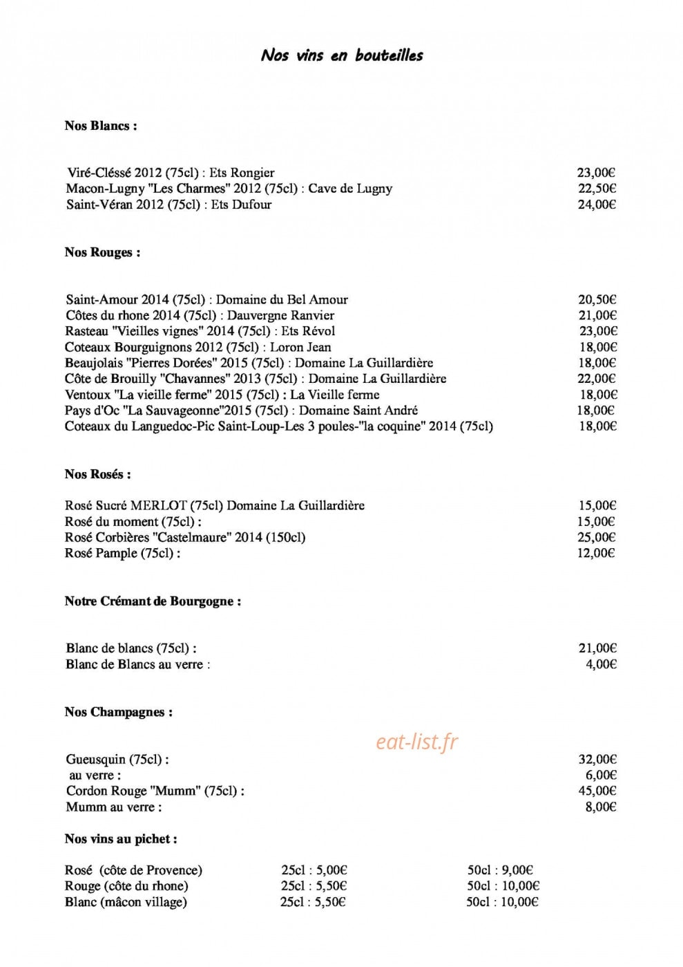 La Villa Bressane — carte page 4