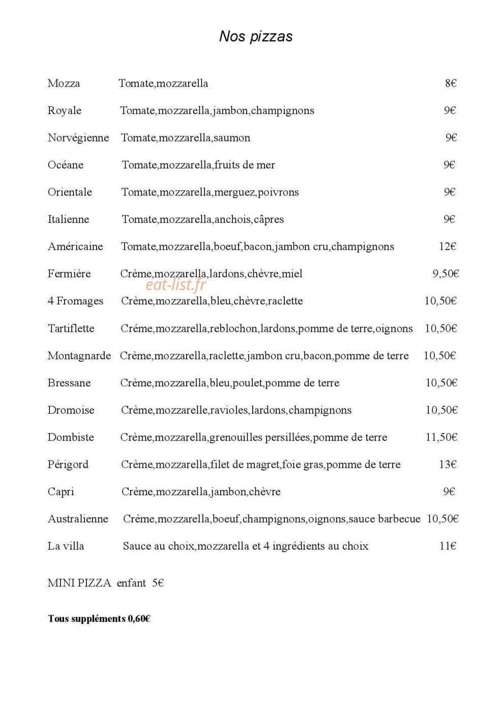 La Villa Bressane — carte page 3