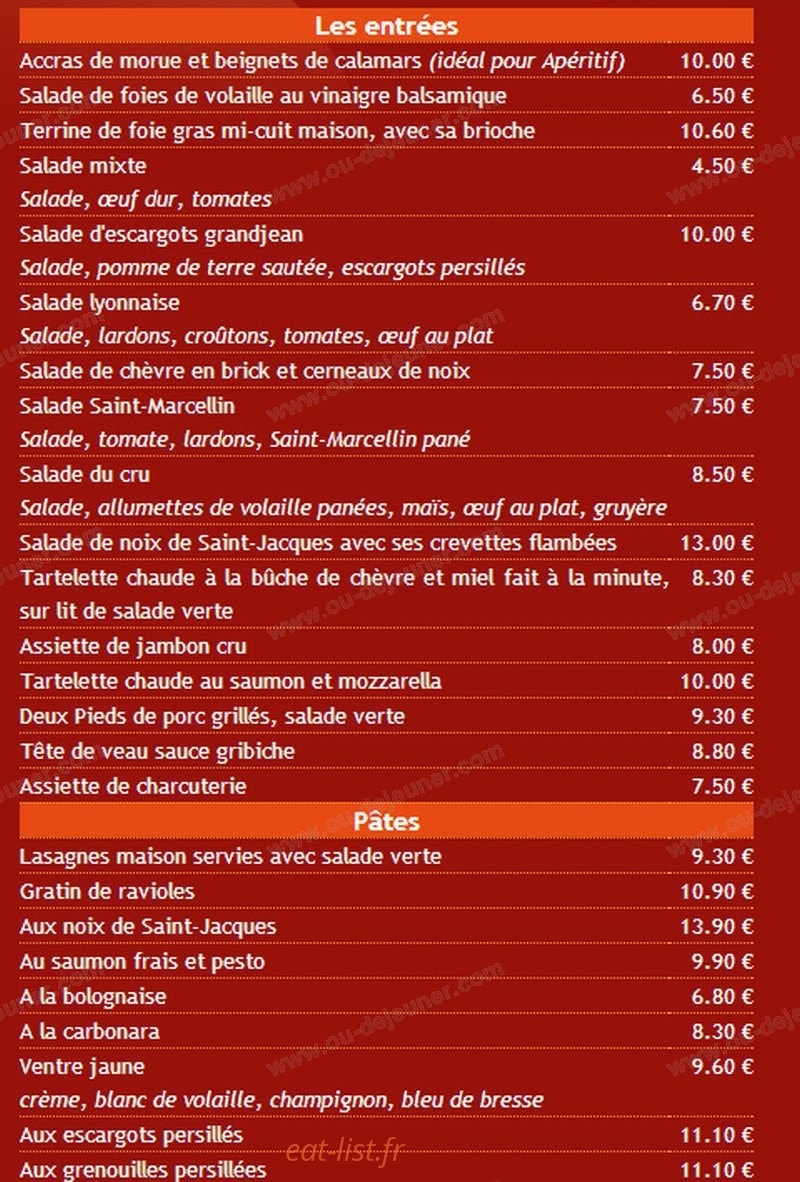 Au Feu De Bois — carte page 16