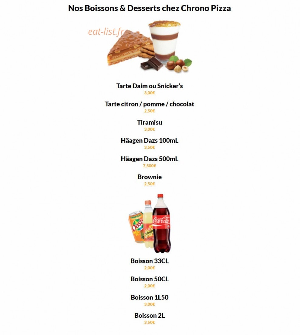 Chrono pizza — carte page 6