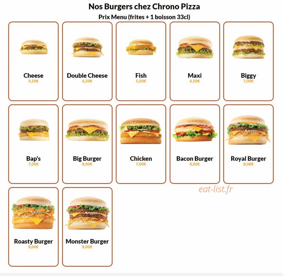 Chrono pizza — carte page 3