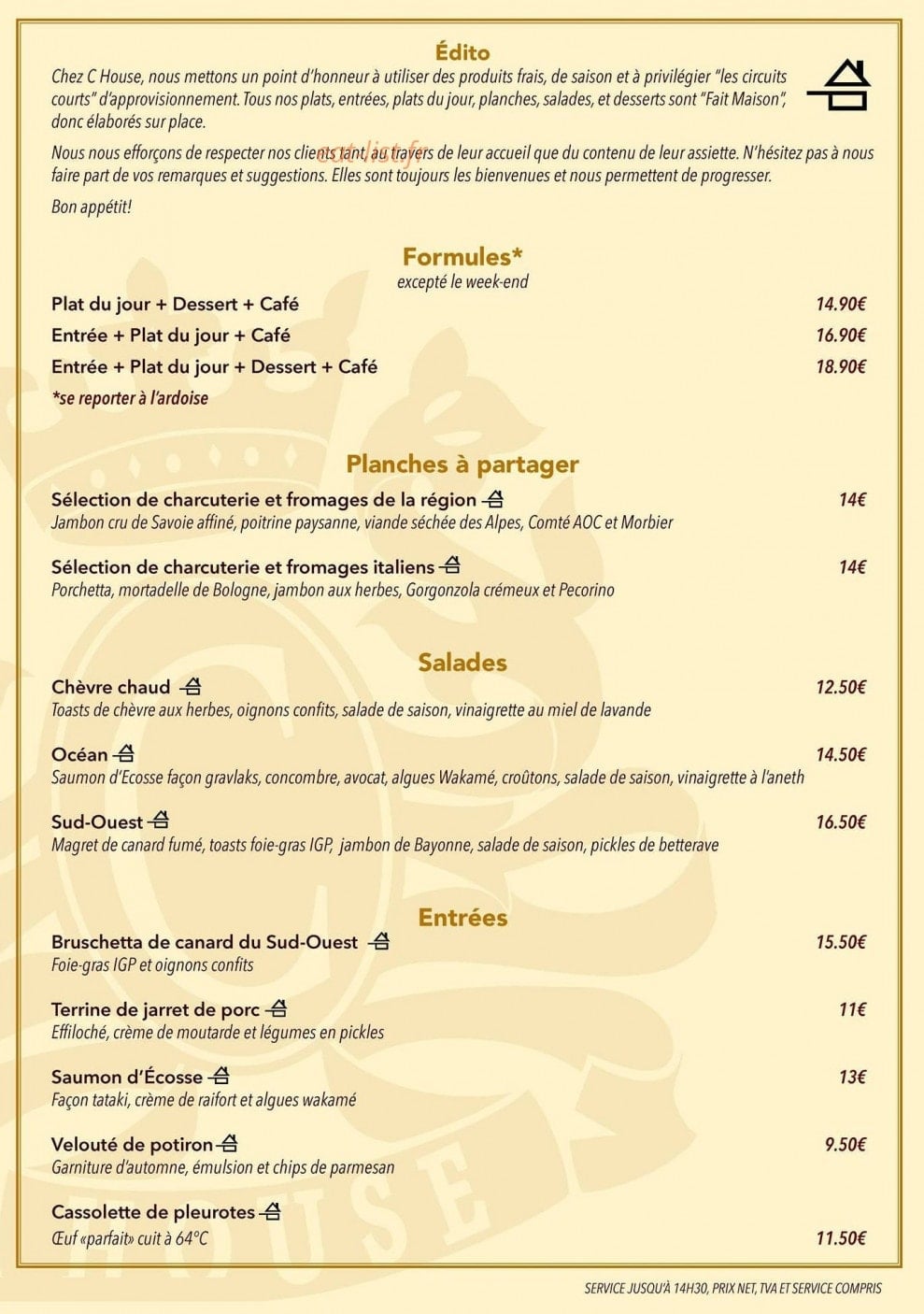 C House — carte page 2