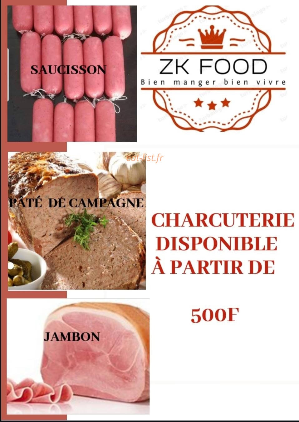 Chez ZK Food — carte page 1