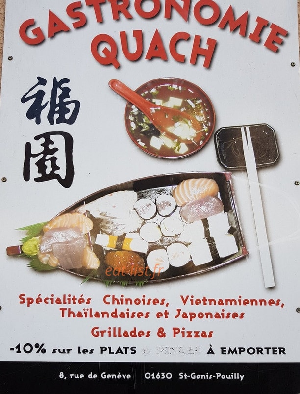 Gastronomie Quach — carte page 1