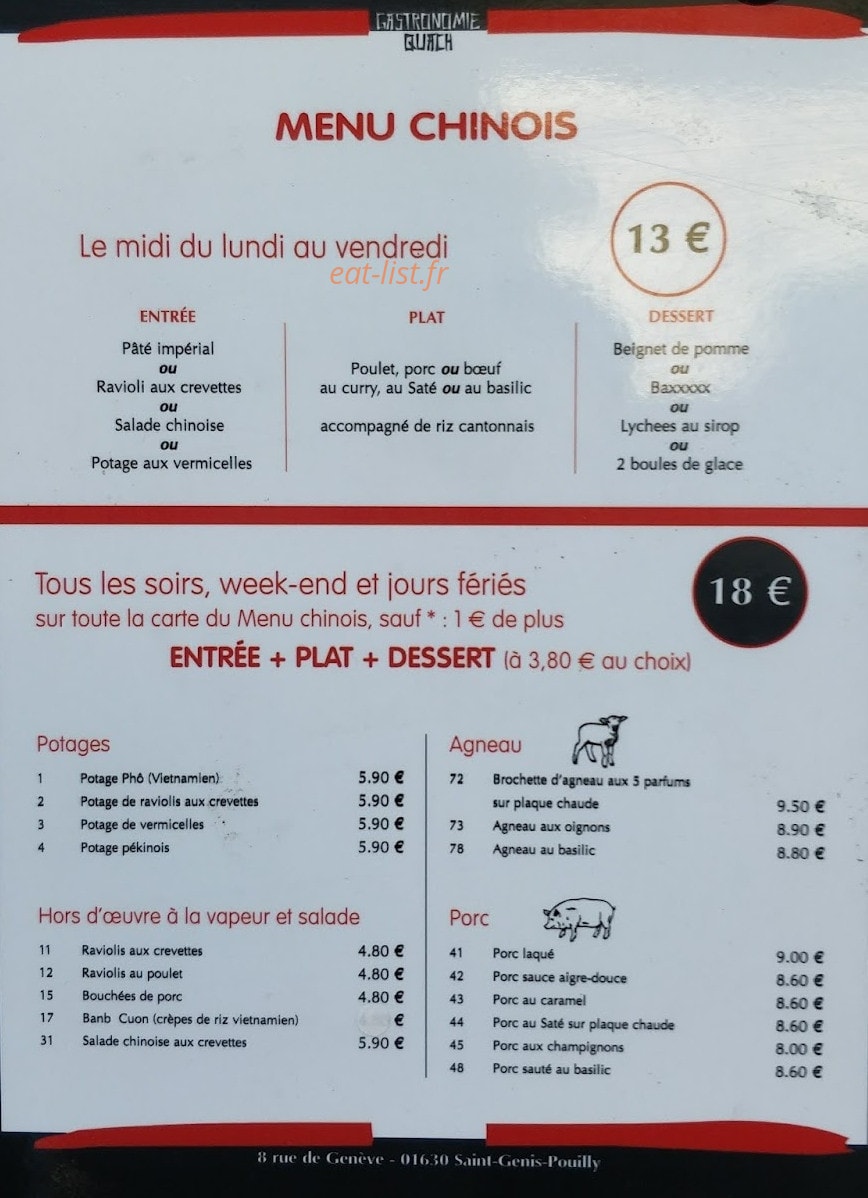 Gastronomie Quach — carte page 3