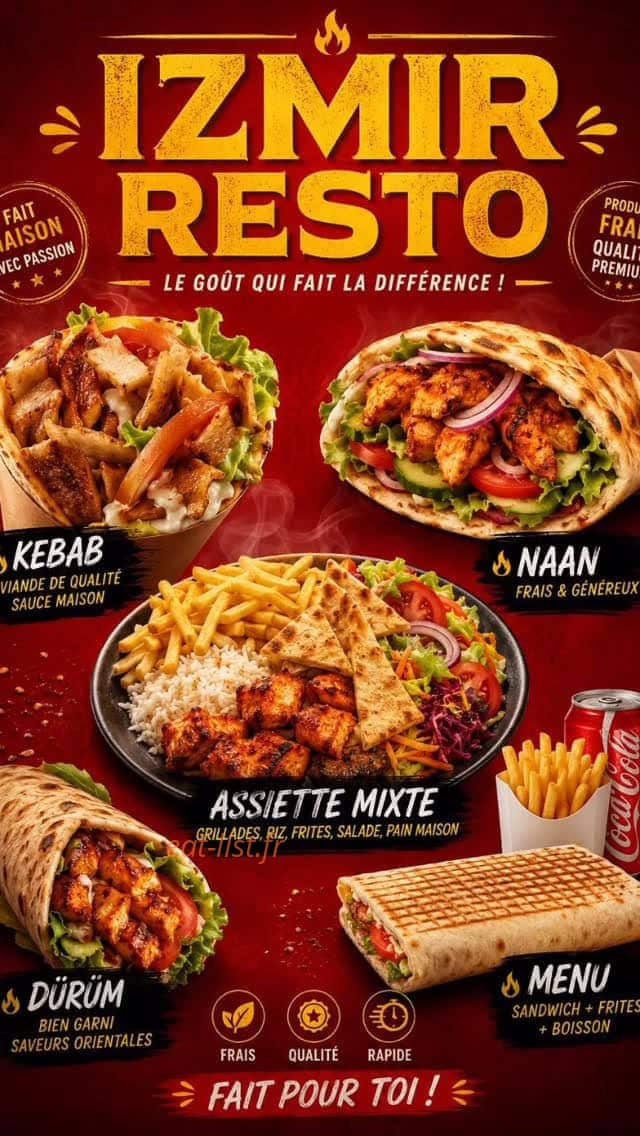 Izmir Resto — carte page 1