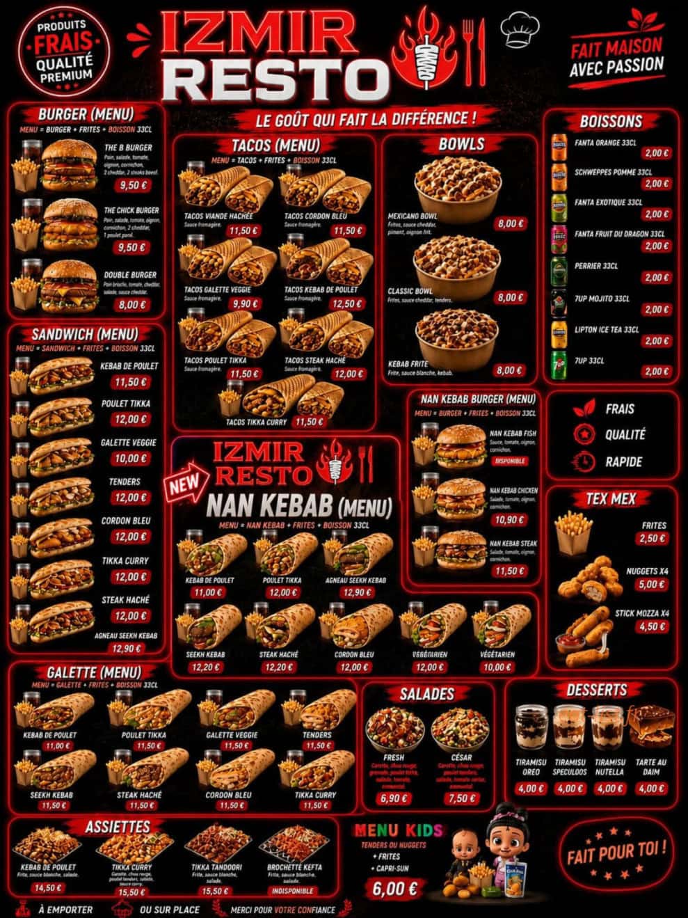 Izmir Resto — carte page 2
