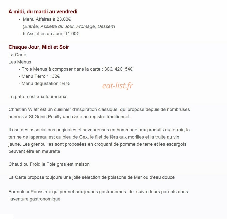 Le Coq Rouge — carte page 1