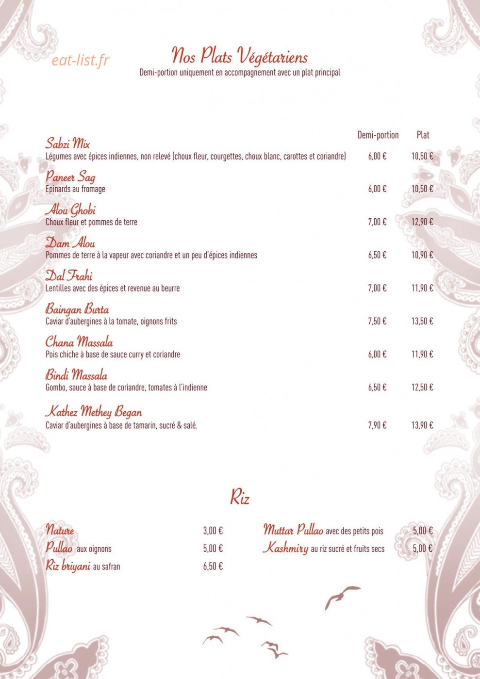Le Mahal — carte page 5