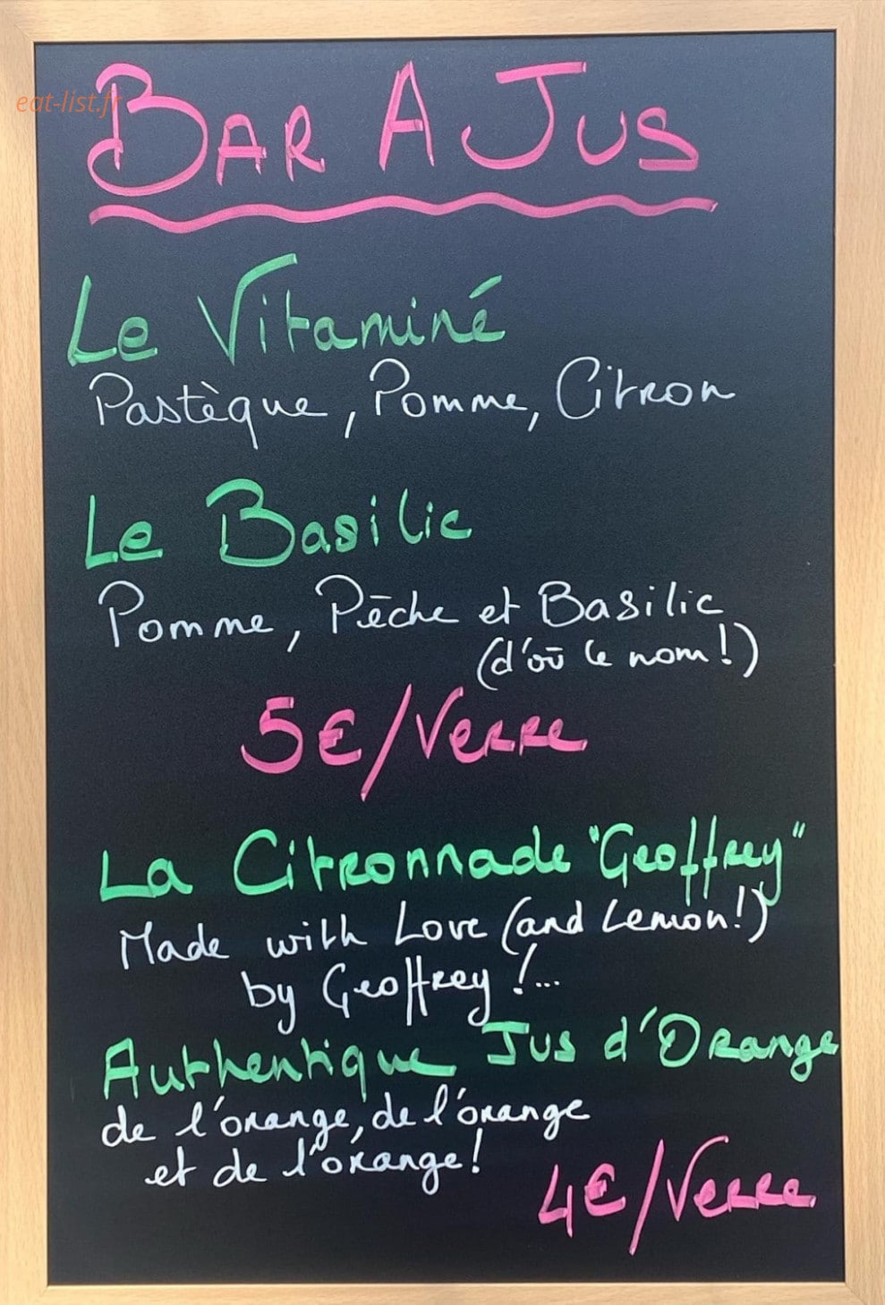 Le Petit Paradis — carte page 1
