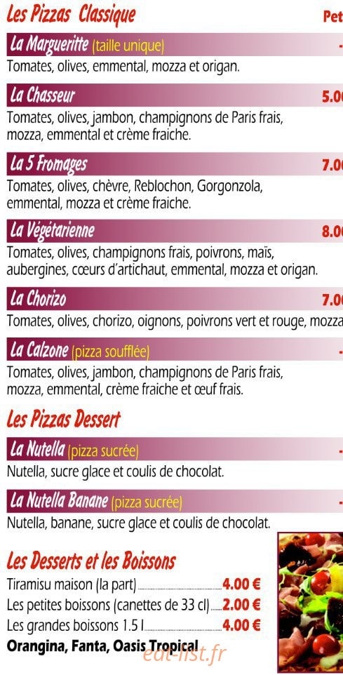Pizza le Nomade — carte page 4
