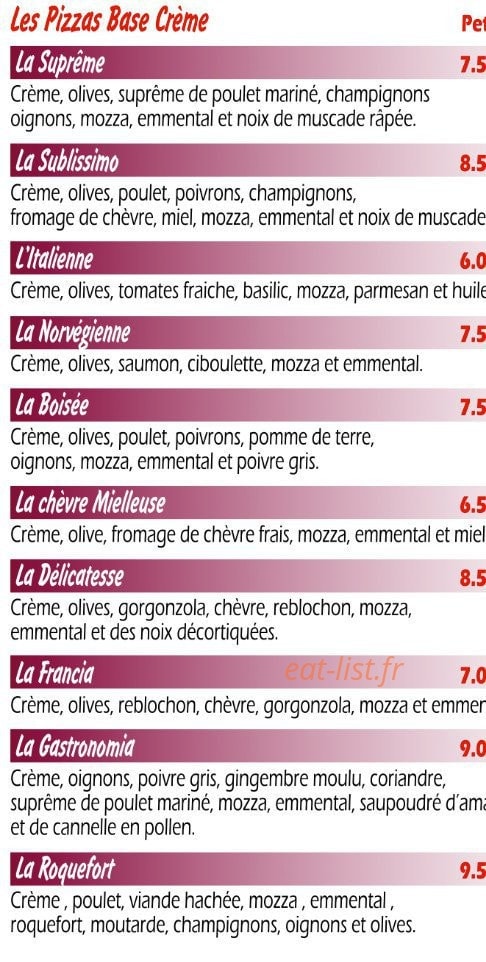 Pizza le Nomade — carte page 3