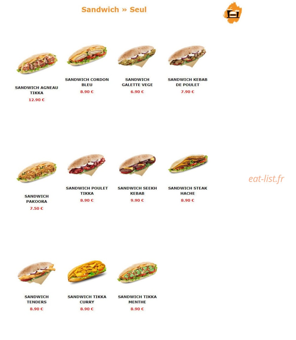 The Naanwich — carte page 9