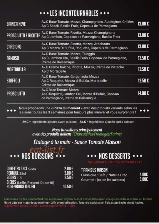 Pizzeria Della Maggiore — carte page 2